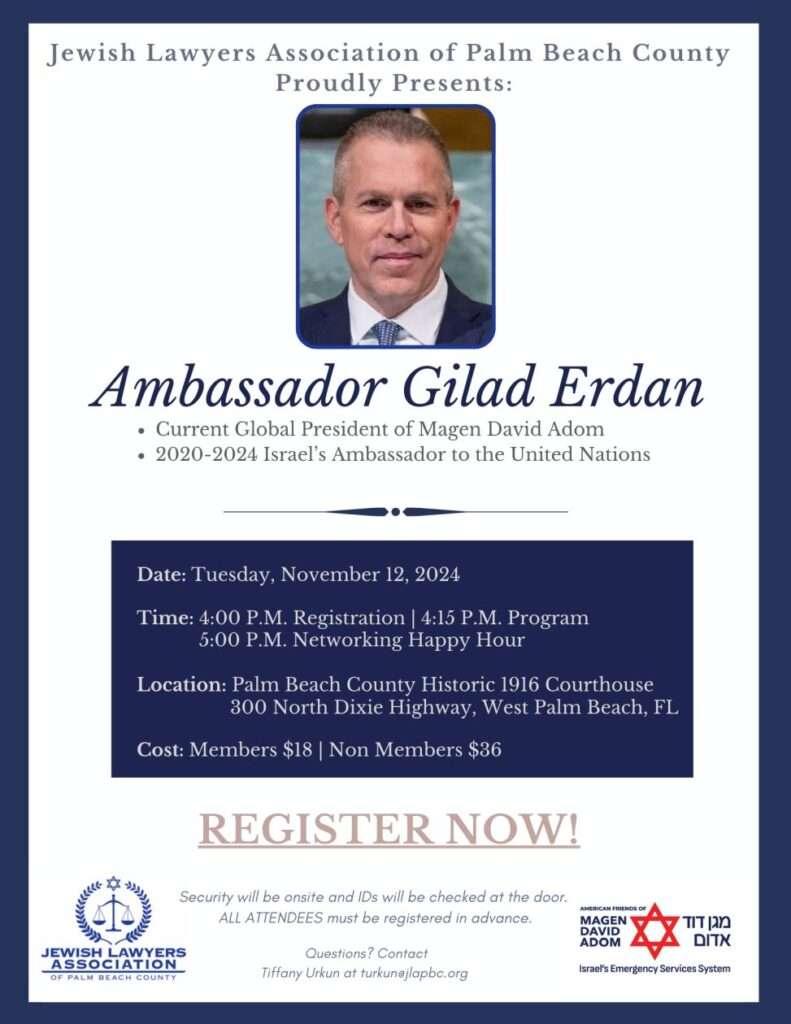 Ambassador Gilad Erdan event